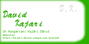 david kajari business card